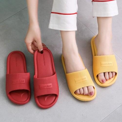 New arrival Women Indoor Floor Flat Shoes Summer Non-slip Flip Flops Bath Home Slippers couple Slipper Comfortable soft