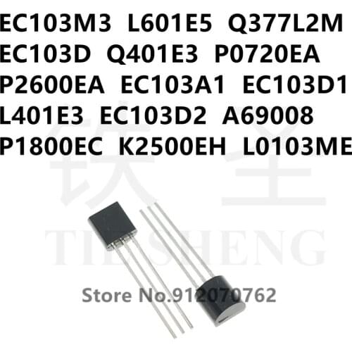 10PCS EC103M3 L601E5 Q377L2M EC103D Q401E3 P0720EA P2600EA EC103A1 EC103D1 L401E3 EC103D2 A69008 P1800EC K2500EH L0103ME TO-92
