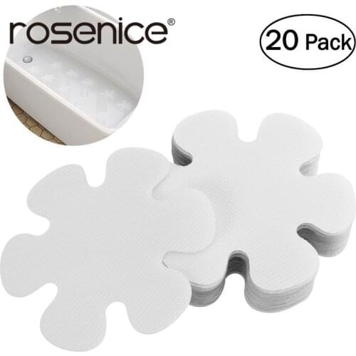 20PCS Flower Shape PEVA Anti-slip Bathtub Stickers Decals Safety Bath Shower Treads 10CM (Transparent)