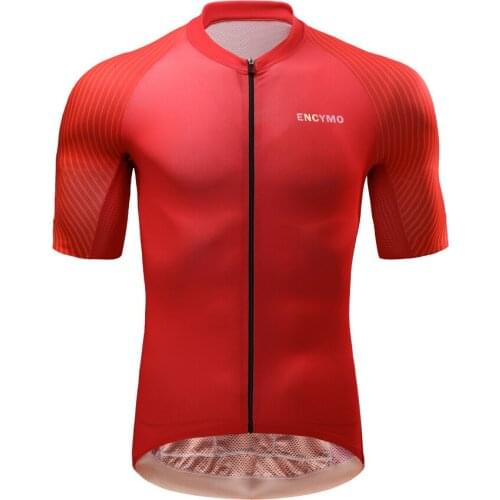 2022 Men Cycling Jersey Short Sleeve MTB Road Bike Jersey Stripes Breathable Mountain Bicycle Jersey Maillot Ciclismo ENCYMO