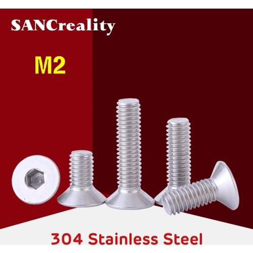 304 Stainless Steel Hexagonal Countersunk Screws Flat Allen Key Head Screw