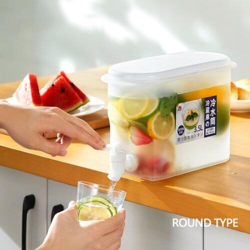 3500ml Refrigerator Water Jug Cold Kettle With Faucet Household TeaPot Lemonade Bottle Drinkware Cold Water Bottle For Kitchen