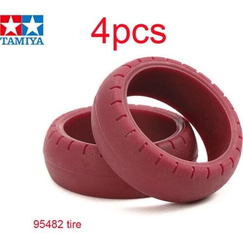 4PCS Tamiya Mini 4WD 95482 Tires Low Friction Large Diameter Arched Tire Marnoon Tyre Wheel Skin for RC Tamiya Mini 4WD Car DIY