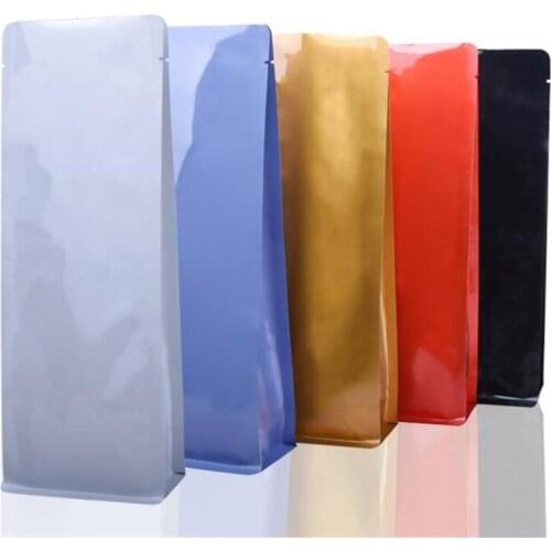 50Pcs/Lot Aluminum Foil Coffee Valve Open Top Bags Stand Up Thick Foil Coffee Beans Packaging Bag Colorful Food Storage Pouches