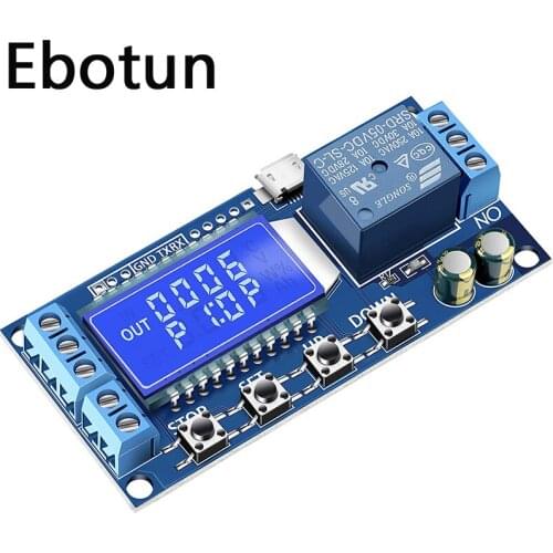 6-30V Micro USB Digital LCD Display Time Delay Relay Module Control Timer Switch Trigger Cycle Module XY-LJ02