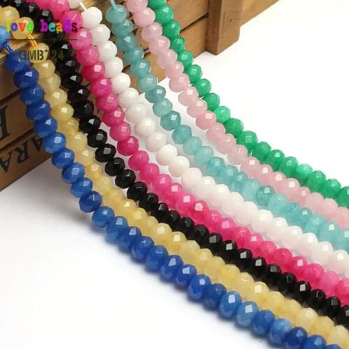 6mm Natural Crystal Rondelle Beads Loose Beads For Jewelry Making 15inches Faceted Czech Crystal Beads Diy Jewelry