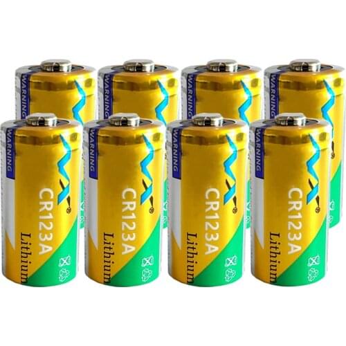8PCS CR123 CR 123A CR17345 16340 NEW Original NX Lithium battery 3v 1600mah cr123a dry primary battery for camera meter