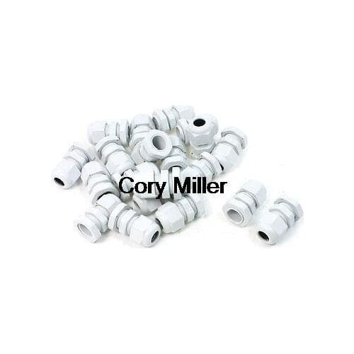 White Plastic Waterproof Cable Glands Joints PG9