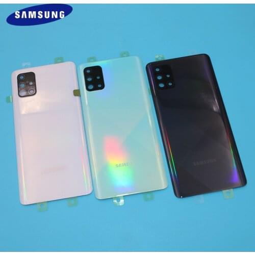 Samsung Galaxy A71 (5G) 2020 Battery Housing Cover Glass Mobile Phone Cover A715 Case For Galaxy A715 SM-A7160 With Adhesive