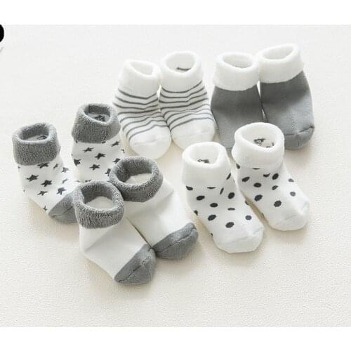 5 Pair High Quality Thicken Cartoon Comfort Cotton Newborn Socks Kids Boy New Born Baby Girl Socks Meia Infantil Floor Socks