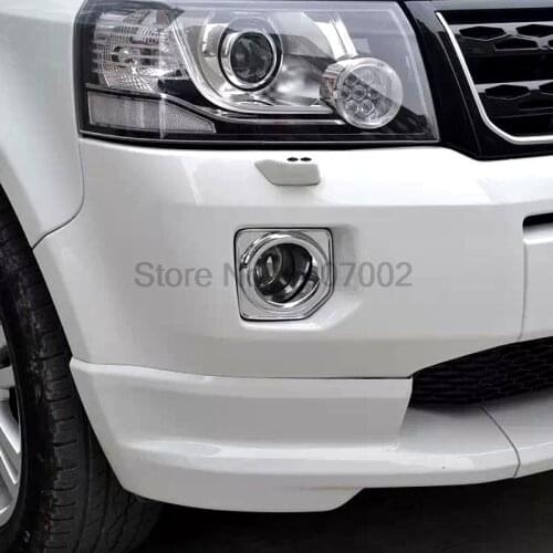 For Land Rover Freelander 2 LR2 2013-2015 Sport 2pcs Chrome Front Foglight Lamp Shade Bezel Cover Molding Trim Accessories
