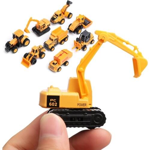 Mini Diecast Alloy Construction Vehicle Engineering Car Toys For Kids Birthday Gifts Dump-car Dump Truck Model Baby Toy