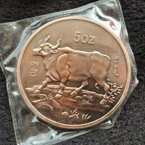 Chinese Rare Collections cattle statue Commemorative coins
