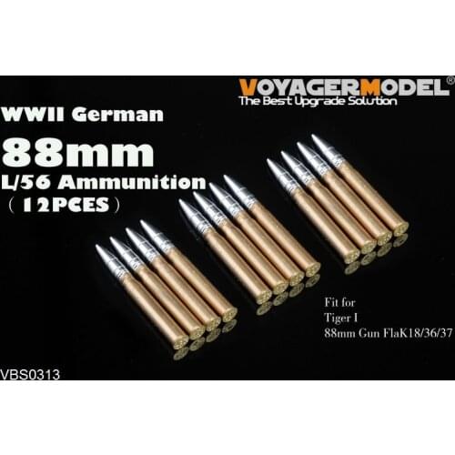 KNL HOBBY Vaja VBS0313 World War II German 88mm gun / tiger I with shells (L / 56 times the diameter) (GM)