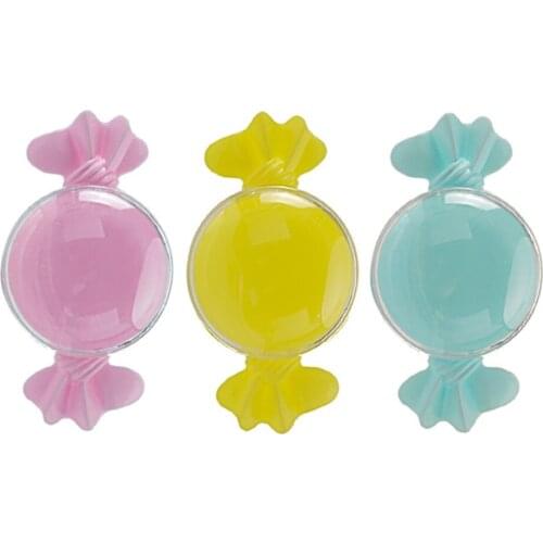 12Pcs 9*5*3cm Transparent Candy Boxes Sweet Plastic Shaped Case Storage Container Colorfull Party Wedding Supply Candy Box Z20