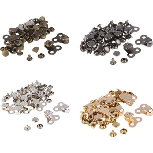 10set Alloy Boot Lace Hooks Lace Fittings With Rivets For Outdoor Hiking Camping Climb Accessories 2*1cm