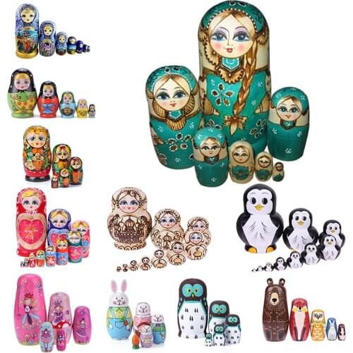 10 layers 8 layers 7 layers 5 Layers Russian Matryoshka Doll Girl Golden Fairy Tale Pattern Childrens Day Gift