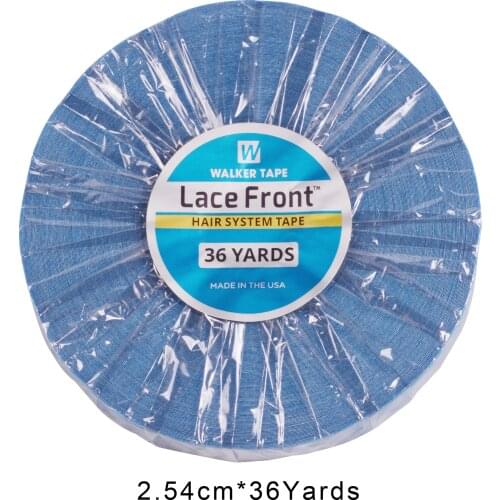 Hot Sales 1 inch*36 yards Lace Front Support Blue Double Sided Tape For Hair Extension/Toupee/Lace Wig/Pu Extension