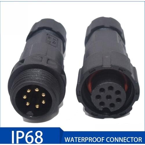 M16 Waterproof connector aviation plug and socket IP68 screw locking line quickly connected for outdoor industrial control