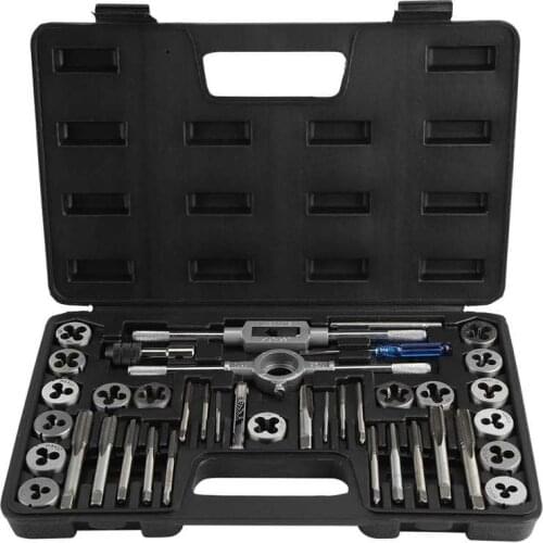 Tap and die 40Pcs M3-M12 Screw Nut Tap and Die Set with Wrenches and Thread Gauge Heavy Duty Hand Tools metalworking tools