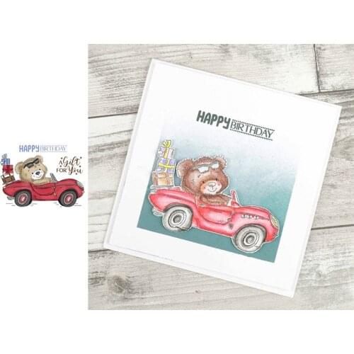 Cute Animal Little Bear Car Clear Stamps for Scrapbooking and Card Making Paper Craft 2020 New Transparent Silicone