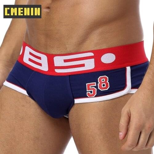 BS Brand Fashion hot elastic popular brand BS Underwear breathable cotton sexy gay spandex cueca hombre men underwear BS39