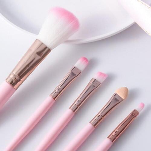 5 Pcs Mini Makeup Brushes Set Tool Cosmetic Eye Shadow Foundation Blush Women Protable Travel Beauty Make Up Brush Maquiagem