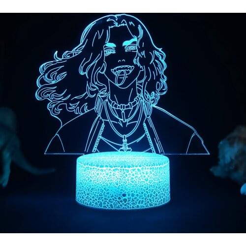 7 Colors USB 3D Night Light Anime Characters Boys Bedroom Decor Baby Sleeping Beside Table Lamp Creative Gift