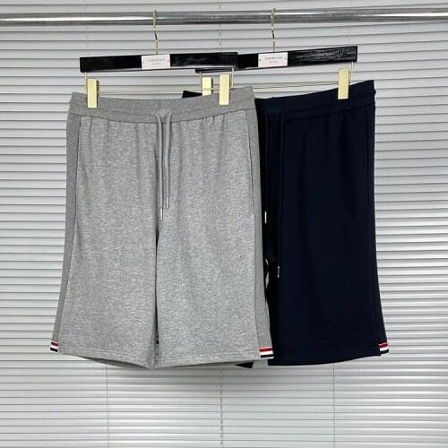 2021 New Fashion Brand Casual TB Shorts Men Summer Cotton Casual Sports Trousers Solid Knee Length Jogger Beach Shorts