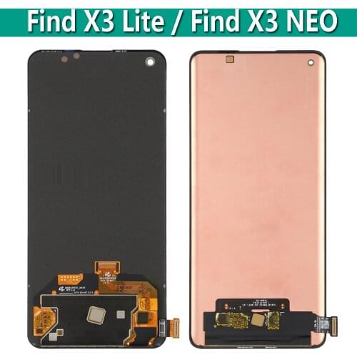 Original AMOLED For OPPO Find X3 Neo CPH2207 LCD Display Touch Screen Digiziter Assembly For OPPO Find X3 Lite CPH2145