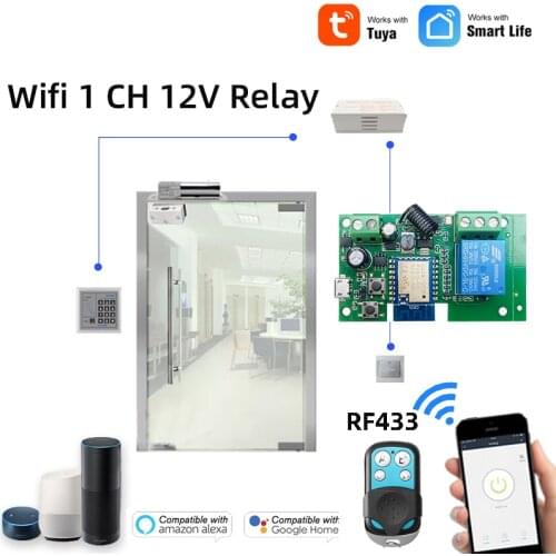 Tuya Smart Life DC5V 12V 24V 32V Wifi Switch Intelligent Module inching mode RF433 Remote Control Work with Alexa Google Home