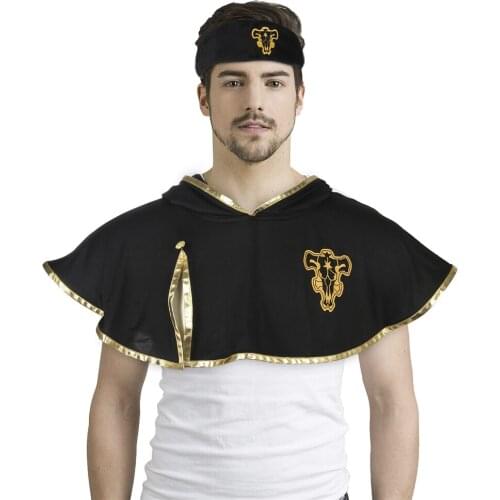 Anime Black Clover Cloak with Head Band Asta Cape Five Leaf Clover Halloween Cosplay Costume Noelle Finral Cloak with Hair Band