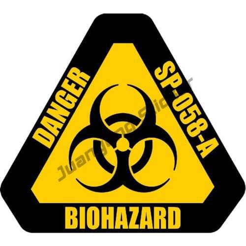 DANGER BIOHAZARD Sign Warning Mark Car Stickers Funny JDM Decals Bumper Window Laptop Motorcycle Decals Accessories KK13x13cm