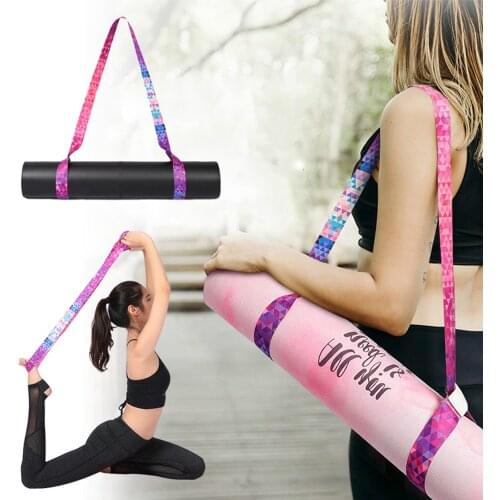 Yoga Mat Strap Belt Adjustable Sports Sling Shoulder Carry Strap Belt Exercise Stretch Fitness Equiment Elastic Yoga Belt