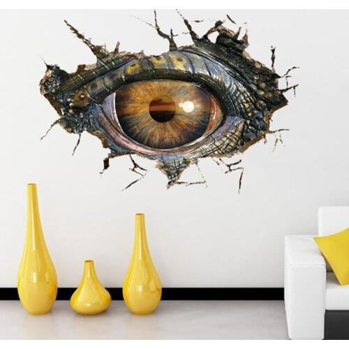 DIY Waterproof Removable 3D Dinosaur Eye Wall Sticker Mural Art Home Bedroom Decor