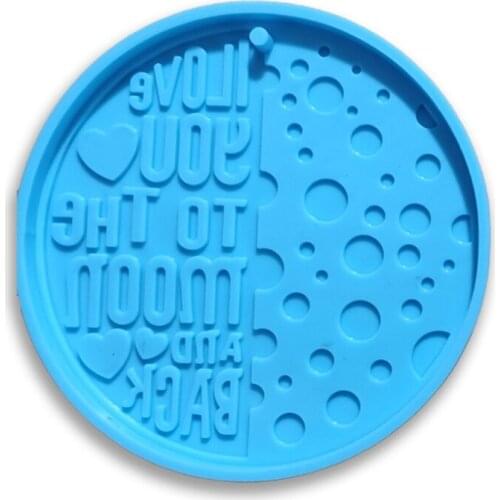 DIY Crafts Casting Handcraft Epoxy Resin Mold Valentines Day Love Love Heart Circle Decoration Silicone Mould