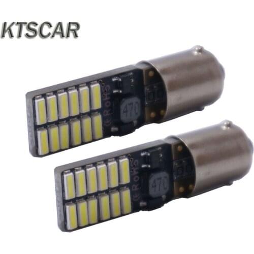 10X Car LED BA9S t4w h6w ba9 t11 Canbus 24 SMD 4014 LED auto Bulb No error led parking car styling Light