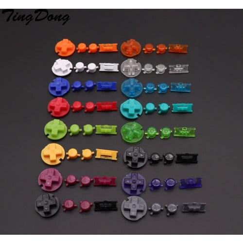 TingDong Suitable for GameBoy color Button Shell For Game boy Color Buttons GBC Game replacement Button Kit DIY Color