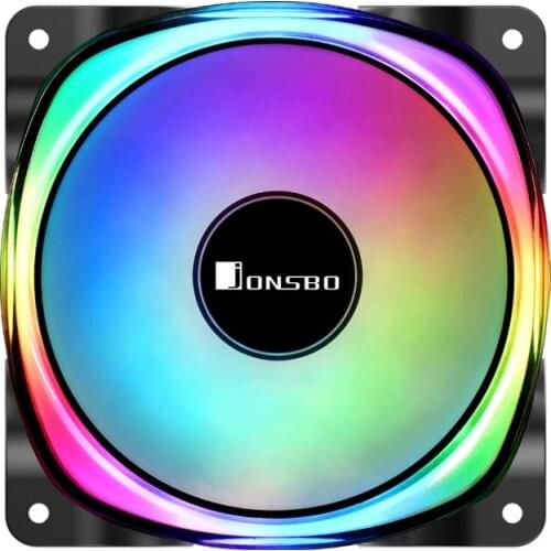 Jonsbo FR701 120mm Computer color Case Fan 5V3PIN ARGB Addressable RGB Sync12cm Reverse Blade Fan PWM Silent Chassis Cooling Fan