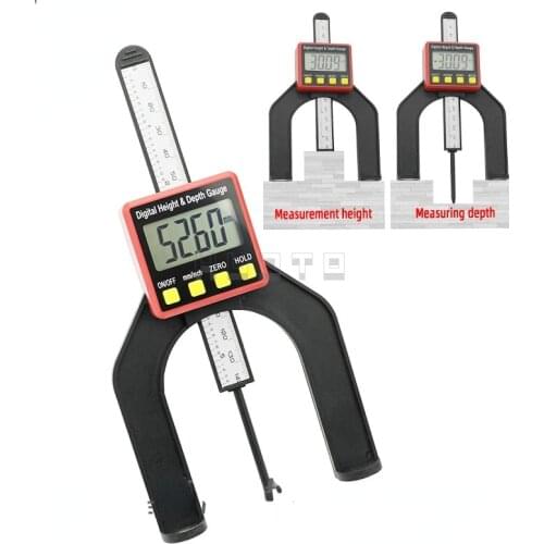 0-80mm 0.01mm Digital Height Depth Counting Depth Meter Woodworking Gauge Altimeter Ruler Caliper WoodWorking Measuring Tools