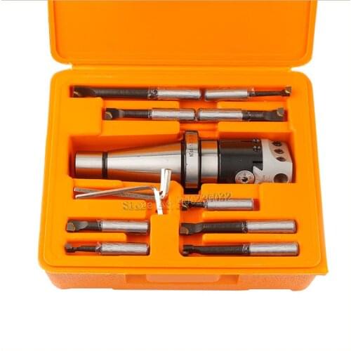 Top quality NT30 M12 Arbor F1 -12 50mm boring head and 9pcs 12mm boring bars, boring head set