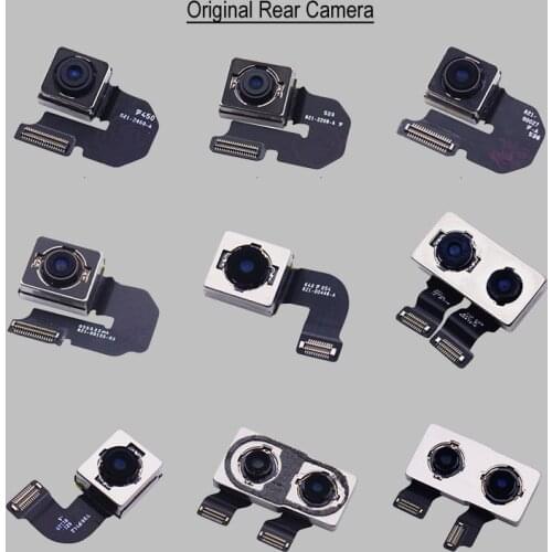 Original Back Main Rear Camera with Flash Module Sensor Flex Cable replacement For iPhone X XR XS 5 5S SE 6 6S 7 8 Plus XS MAX