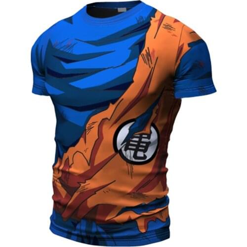 Manga Cosplay Anime character 3D Print summer 2021 Newest Fashion short sleeve tight fitness running quick drying t shirt tops