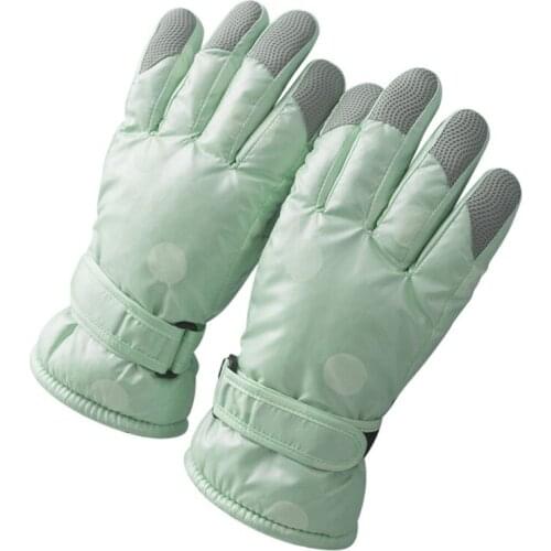 Winter Women With Pile Up Warm Skiing Cycling Gloves Waterproof Ultra-light Snowboard Gloves Warm Fleece Gloves Snowmobile