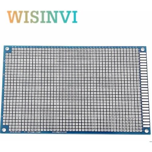 1pcs 8x12cm 80x120 mm Bule Double Side Prototype PCB Universal Printed Circuit Board Protoboard For Arduino