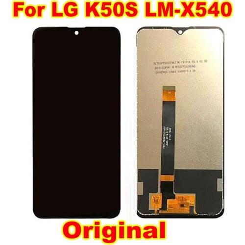 100% Original Working Glass Panel LCD Display Touch Screen Digitizer Assembly Sensor For LG K50S LM-X540 LMX540HM Phone Pantalla