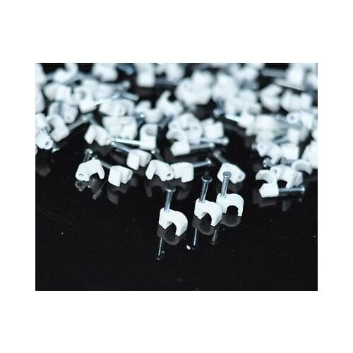 100pcs 4mm 5mm 6mm 7mm 8mm 9mm 10mm 11mm 12mm Diameter Plastic Circle Cable Nail Clips