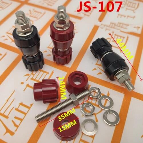 2pcs/1pair red black 5MM Copper Posts Terminal Blocks Power Supply Terminals Welding Machine Inverter Post Connector JS107