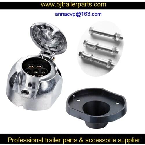 7 Pin trailer connector metal round trailer socket set /boat/ caravan/ motorhome/ car/ auto/ truck/ RV trailer parts