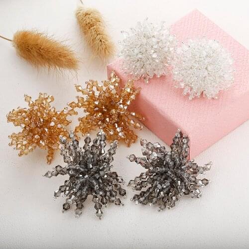 Promotions Crystal Drop Earrings Dropping Women High-quality Crystal Jewelry Accessories Statements Top-rated Jewelry E18628-002